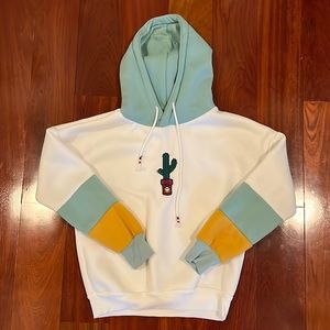 Cacti Sweatshirt with Smiley Face